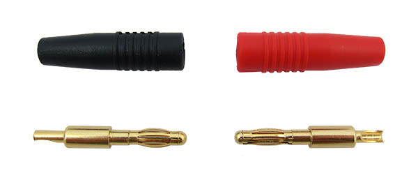 10x 4mm Gold Plated Male Banana Plug Connectors – Solder Type, Cord Ends, LM2 Style