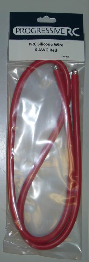 Silicone Wire 6 Gauge Electric Wire Strands of Tinned Copper Wire 3 ft Red