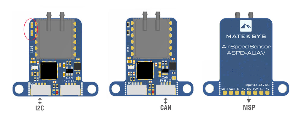Matek Digital AUAV Airspeed Sensor