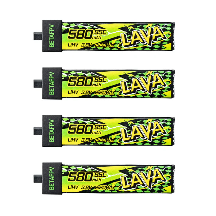 BetaFPV LAVA II 1S 580mAh 95C (4 pack)