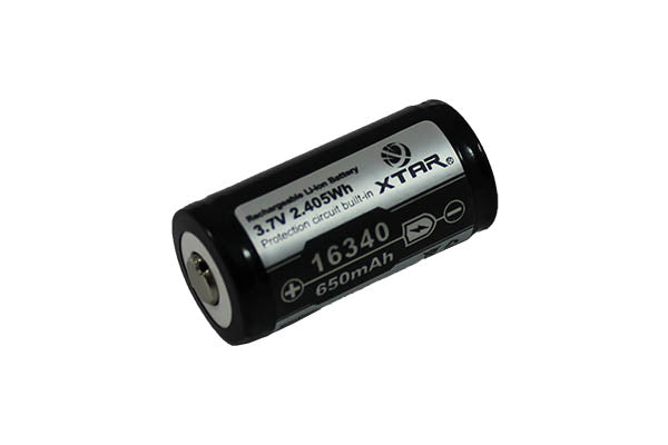 XTAR 650mAh 16340 Li-Ion Battery