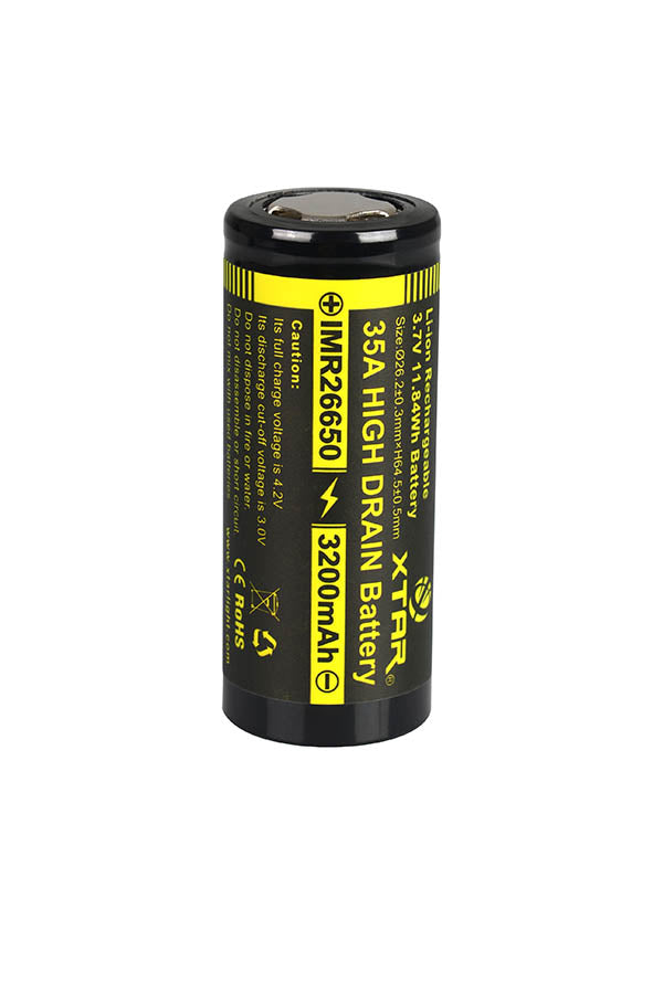 XTAR IMR 3200mAh 26650 Li-Ion Battery