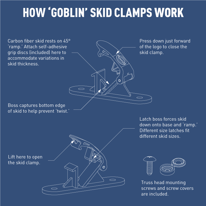 Random Heli Skid Clamps for Goblin 630-700-770
