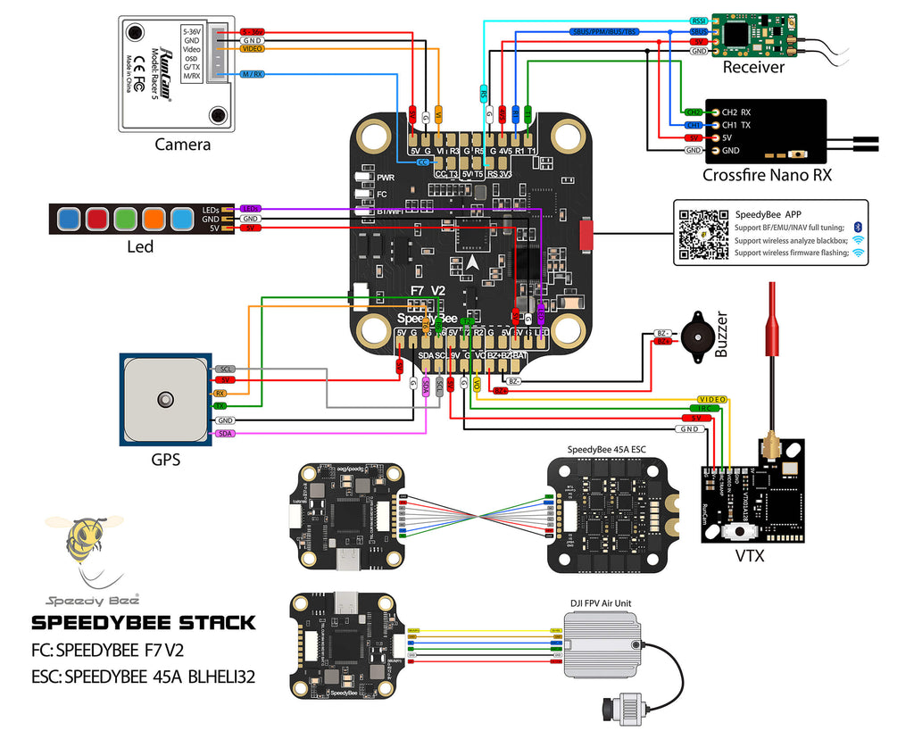 Speedbee Assembly SpeedyBee F7 V2 45A Stack – ProgressiveRC